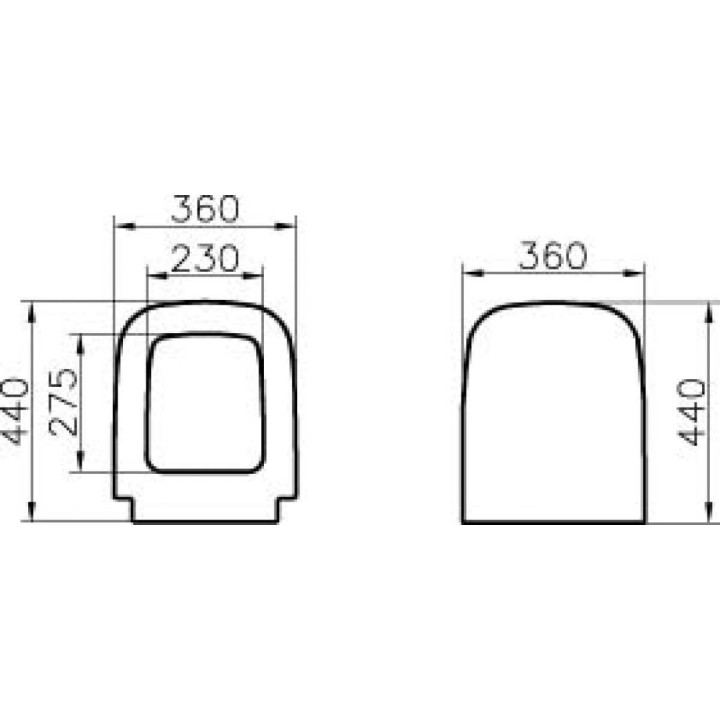 Sitz WC Vitra S20, mit Softclosing, 44x36cm, weiß