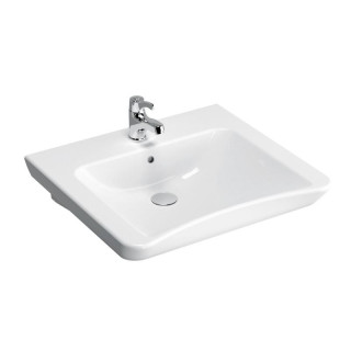 Wandwaschtisch dla niepełnosprawnych Vitra S20, 60x54,5cm, z Überlauf, Hahnloch, weiß