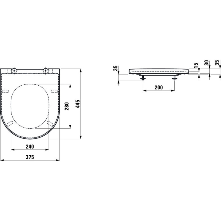 Sitz WC Laufen Kartell by Laufen, mit Softclosing, zdejmowalna, rund, weiß