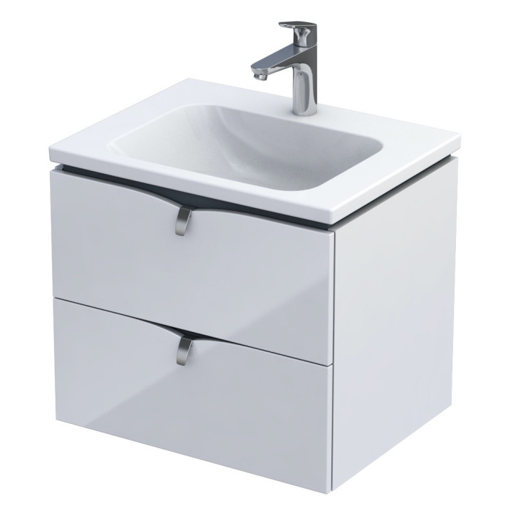 Schrank Unterbau- Oristo Siena, 50cm, jedna szuflada, weiß Glanz