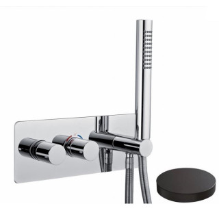 Thermostatisch Armattur Brause- Giulini Giovanni Futuro, Unterputz, 2 wyjścia wody, schwarz matt