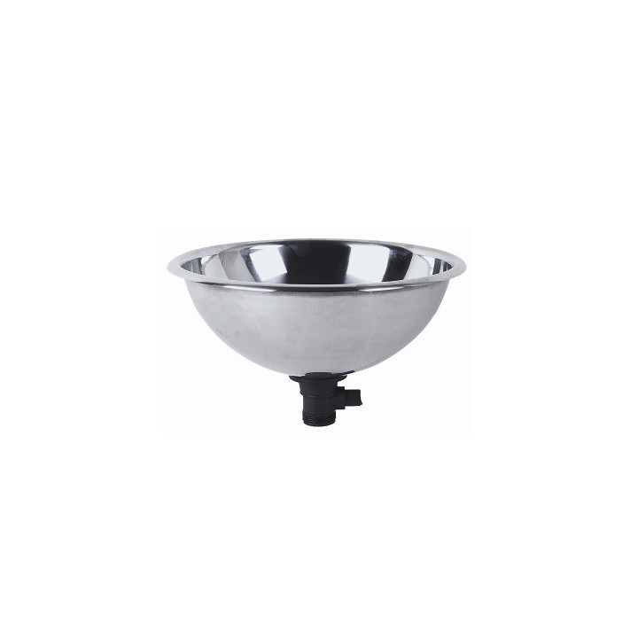 Waschtisch abgehängt pod blat ohne Überlauf, aus rostfreiem Stahl, Nofer Wash, 40,5cm - Chrom
