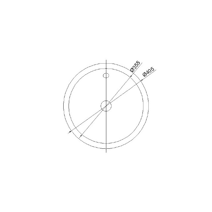 Waschtisch abgehängt pod blat z Überlauf, aus rostfreiem Stahl, Nofer Wash, 40,5cm - Chrom