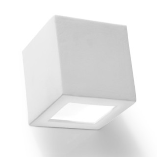 Wandleuchte Keramik Sollux Ligthing Sigma, 42cm, E27 1x60W, weiß