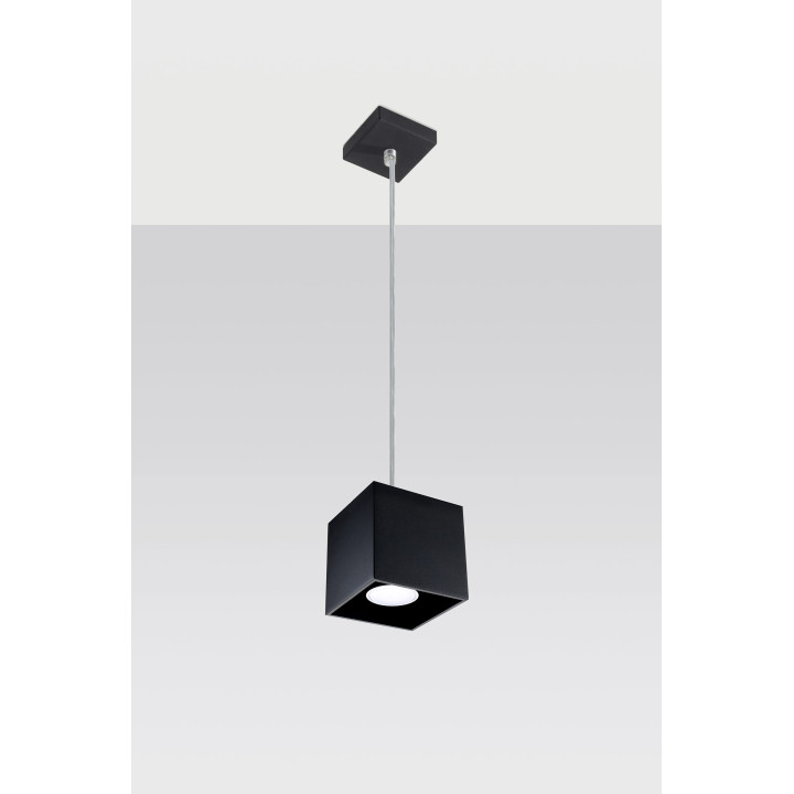 Wandleuchte Sollux Ligthing Quad 1, 10cm, quadratisch, G9 1x40W, schwarz
