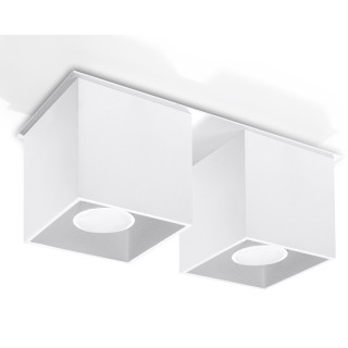 Plafon doppelt Sollux Ligthing Quad 2, 26cm, GU10 2x40W, szary