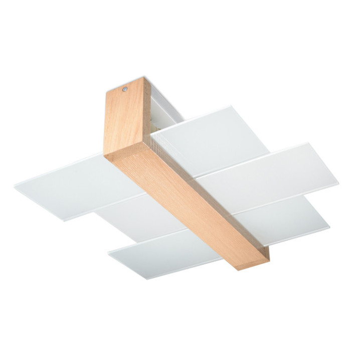Plafon Sollux Ligthing Feniks 2, 43cm, E27 2x60W, drewno wenge