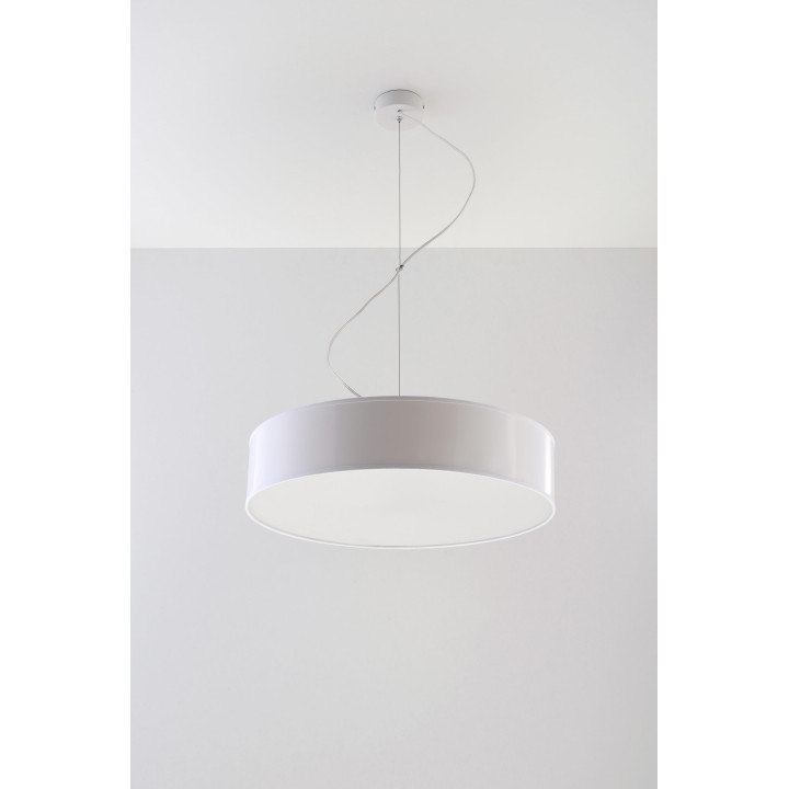 Lampa hängend Sollux Ligthing Arena 45, rund, 45cm, E27 3x60W, szara