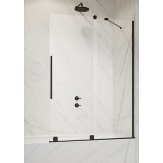 Parawan nawannowy Radaway Nes 8 Black PNJ I, prawy, Glas transparent, 100x150cm, schwarz profil