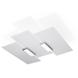 Wandleuchte Sollux Ligthing Fabiano, 37cm, E27 2x60W, Chrom/weiß