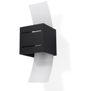 Wandleuchte Sollux Ligthing Fabiano, 37cm, E27 2x60W, Chrom/weiß
