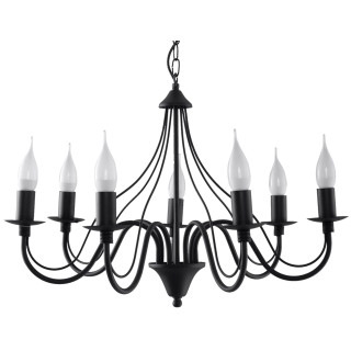 Żyrandol Sollux Ligthing Minerwa 7, 60cm, E14 7x40W, weiß
