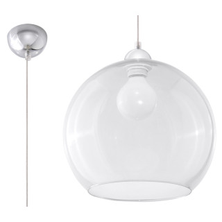 Wandleuchte Keramik Sollux Ligthing Vega Line, 32cm, E27 1x60W, weiß