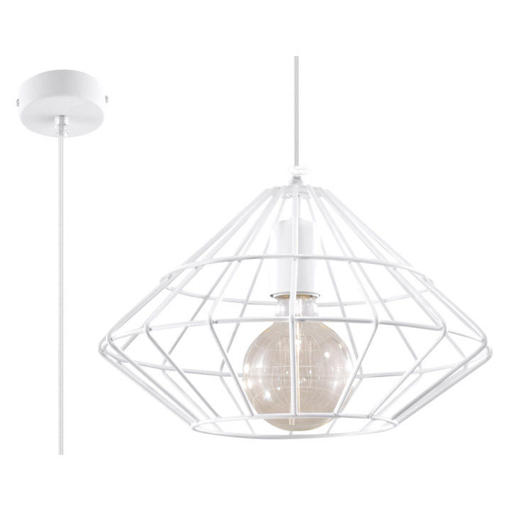 Lampa hängend Sollux Ligthing Umberto, 33cm, E27 1x60W, miedź
