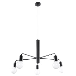 Żyrandol Sollux Ligthing Duomo 3D, 74cm, E27 3x60W, schwarz