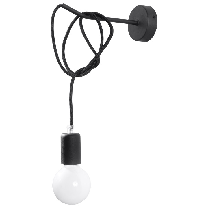 Żyrandol Sollux Ligthing Edison 7, E27 7x60W, schwarz