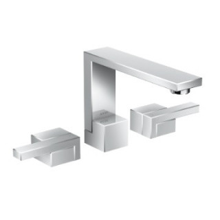 3 mit Anschlüssen Waschtischarmatur Mit Ablauf-Set push-open, Axor - Chrom