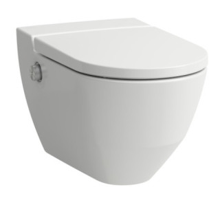 Toaleta myjąca Laufen Cleanet Riva, abgehängt, 60x35,5cm, bezrantowa, WC-Sitz mit Softclosing, weiß 