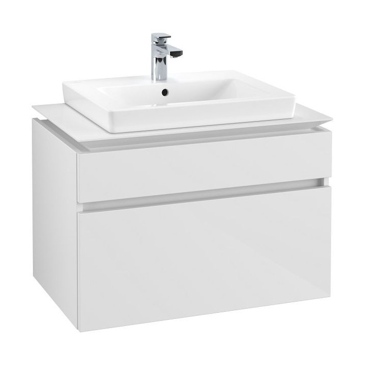 Schrank Unterbau- Villeroy & Boch Subway 2.0, 64x42cm, 1 Schublade, weiß Glanz