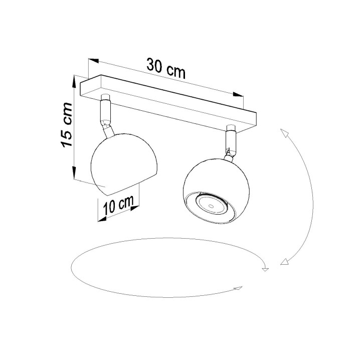 Wandleuchte Sollux Ligthing Oculare, 10x15cm, 1xGU10 LED 6W, weiß