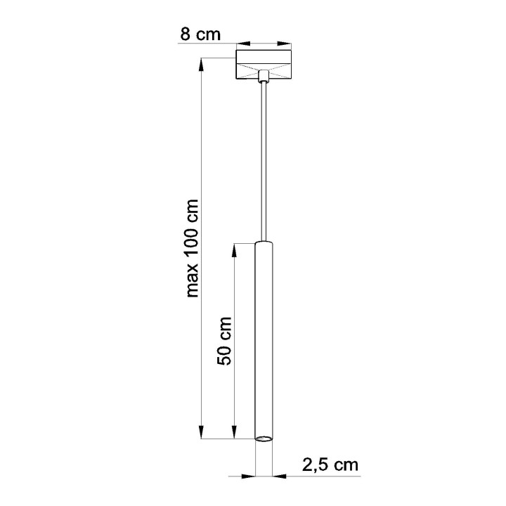 Plafon Sollux Ligthing Merida 6L, 8x120cm, 6xGU10 LED 6W, weiß