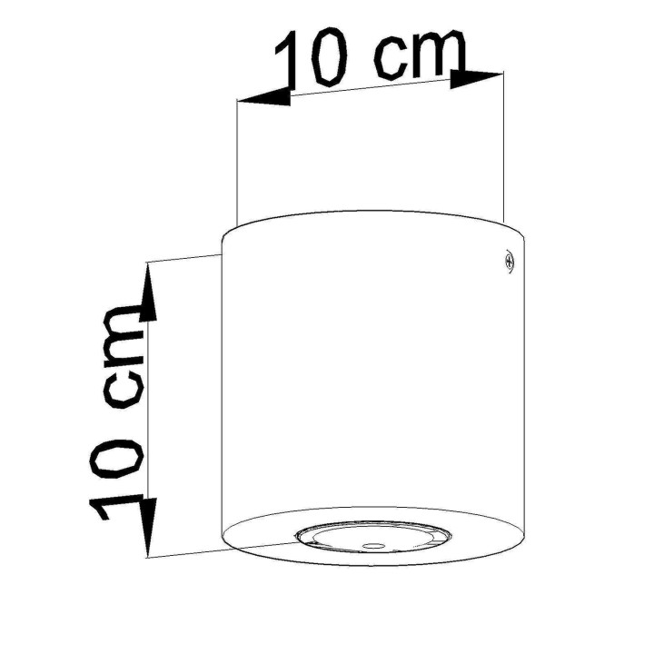 Wandleuchte Sollux Ligthing Orbis, 12cm, beton, rund, 1xG9 LED 4,5W, szary