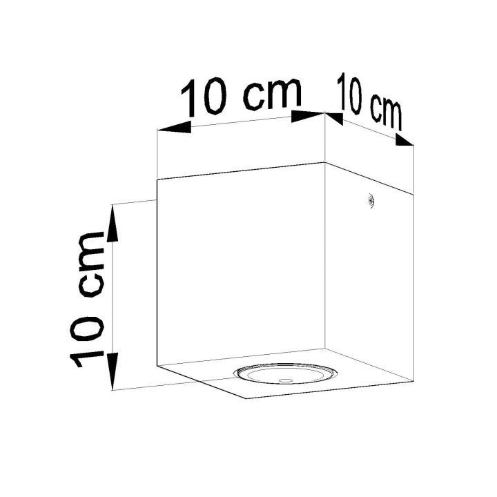 Plafon Sollux Ligthing Orbis, 10cm, beton, rund, 1xGU10 LED 6W, szary