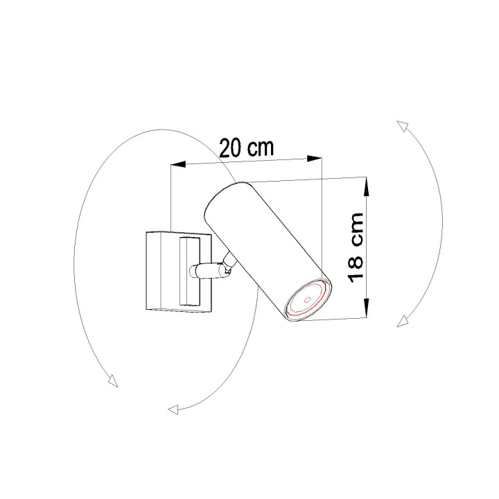 Plafon Sollux Ligthing Quad, 10cm, quadratisch, 1xGU10 LED 6W, naturalne drewno