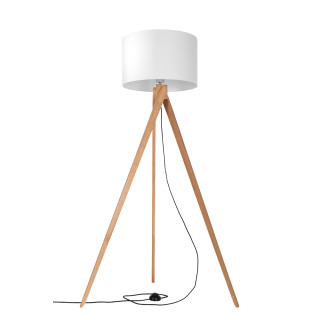 Lampa stehend Sollux Ligthing Legno 1, 35x80cm, 1xE27 60W, naturalne drewno, weiß