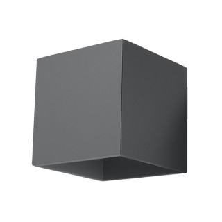 Wandleuchte Sollux Ligthing Quad, 12cm, beton, quadratisch, 1xG9 LED 4,5W, szary