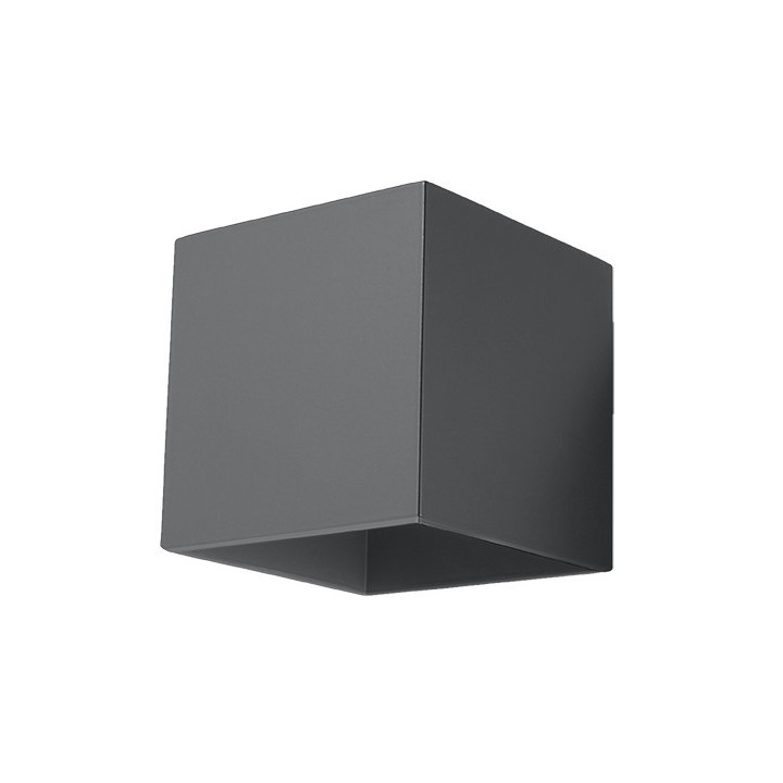 Wandleuchte Sollux Ligthing Quad, 12cm, beton, quadratisch, 1xG9 LED 4,5W, szary