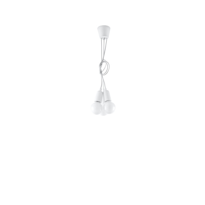Lampa hängend Sollux Ligthing Diego 1, 9cm, 1xE27 60W, weiß
