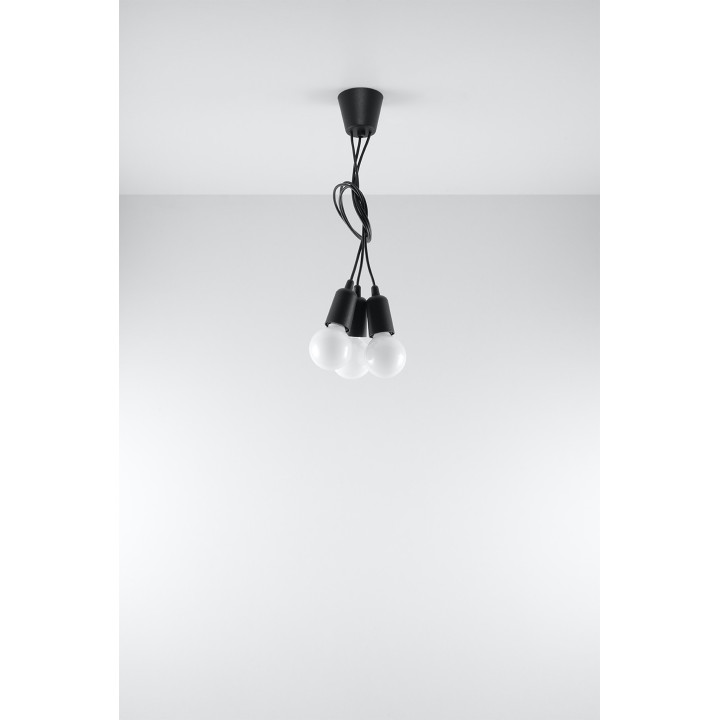 Lampa hängend Sollux Ligthing Diego 3, 16cm, 3xE27 60W, weiß