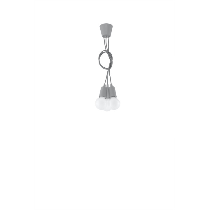 Lampa hängend Sollux Ligthing Diego 3, 16cm, 3xE27 60W, schwarz
