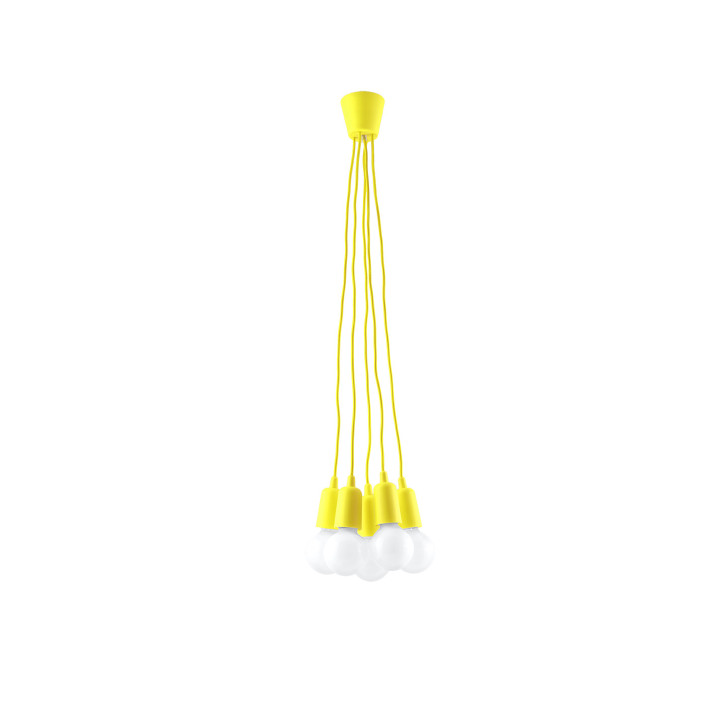 Lampa hängend Sollux Ligthing Diego 5, 24cm, 5xE27 60W, szary
