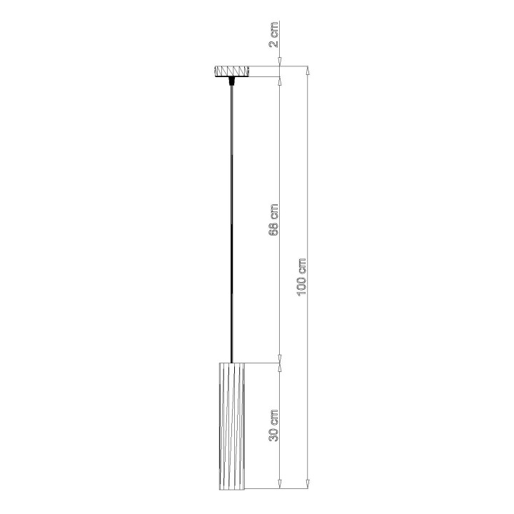 Lampa hängend Sollux Ligthing Pablo, 8cm, GU10 1x40W, schwarz/naturalne drewno