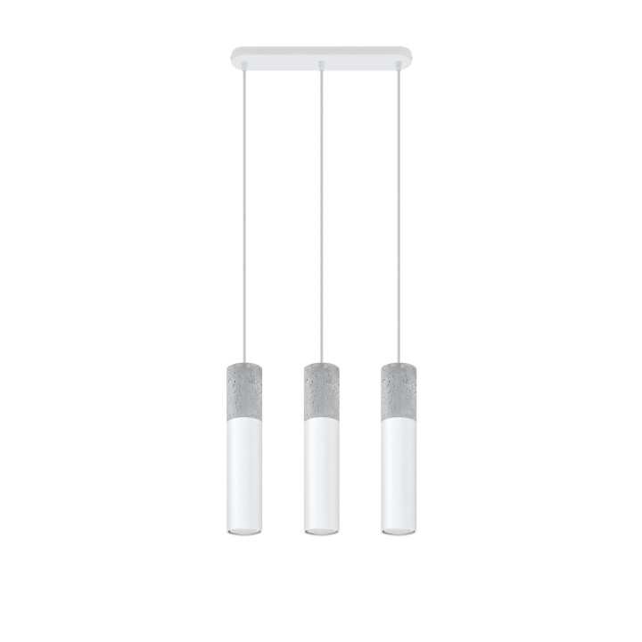 Lampa hängend Sollux Ligthing Borgio 2, 6x34cm, GU10 2x40W, weiß/beton