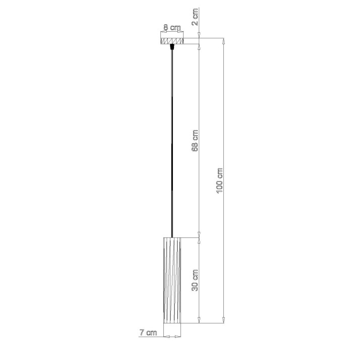 Lampa hängend Sollux Ligthing Borgio 1, 8cm, GU10 1x40W, weiß/beton