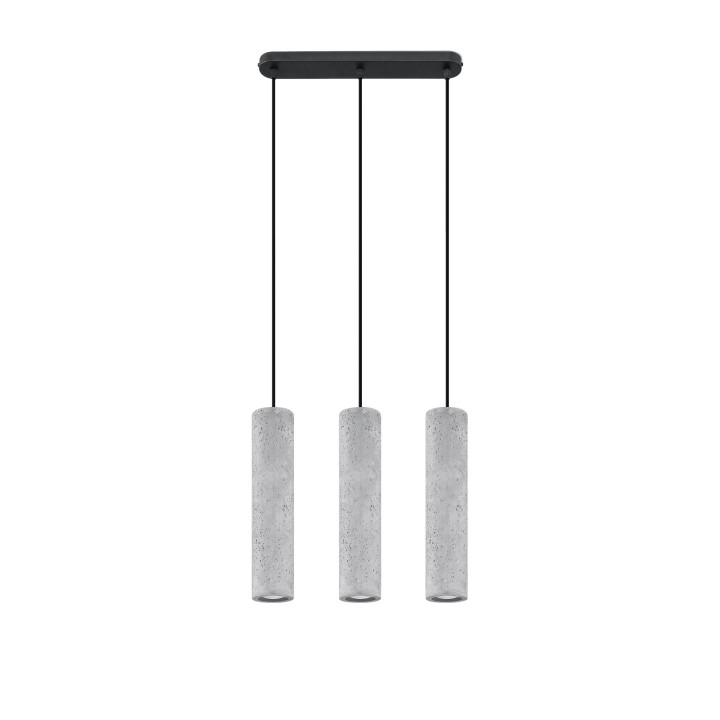 Lampa hängend Sollux Ligthing Luvo 2, 7x34cm, GU10 2x40W, schwarz/beton