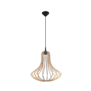 Lampa hängend Sollux Ligthing Alexia, 21cm, E27 1x60W, schwarz/naturalne drewno