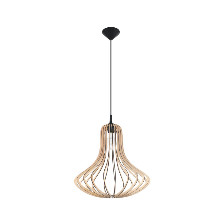 Lampa hängend Sollux Ligthing Alexia, 21cm, E27 1x60W, schwarz/naturalne drewno
