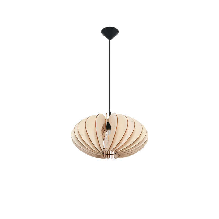 Lampa hängend Sollux Ligthing Oriana, 30cm, E27 1x60W, schwarz/naturalne drewno