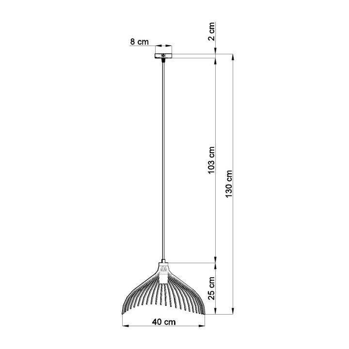 Lampa hängend Sollux Ligthing Gate, 35cm, E27 1x60W, weiß