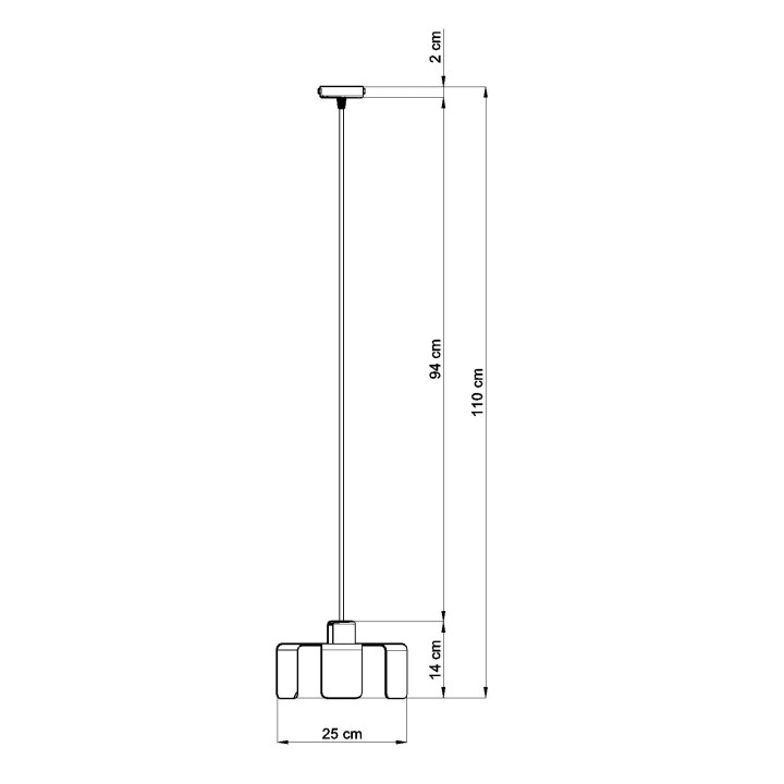 Lampa hängend Sollux Ligthing Umb, 40cm, E27 1x60W, weiß