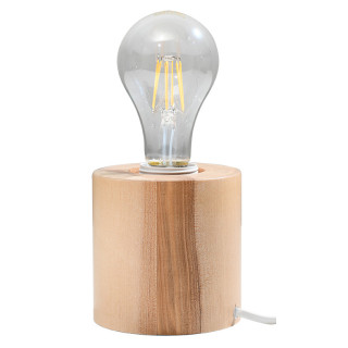 Wandleuchte Sollux Ligthing Salgado, 10cm, rund, E27 1x60W, naturalne drewno