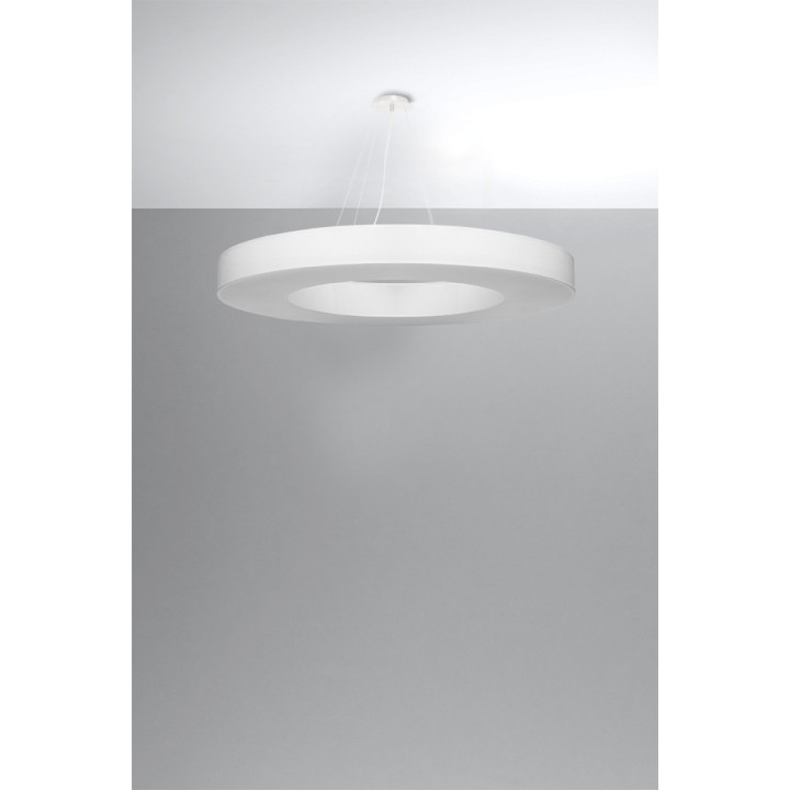 Żyrandol Sollux Ligthing Saturno 90, rund, 90x90cm, E27 6x60W, weiß