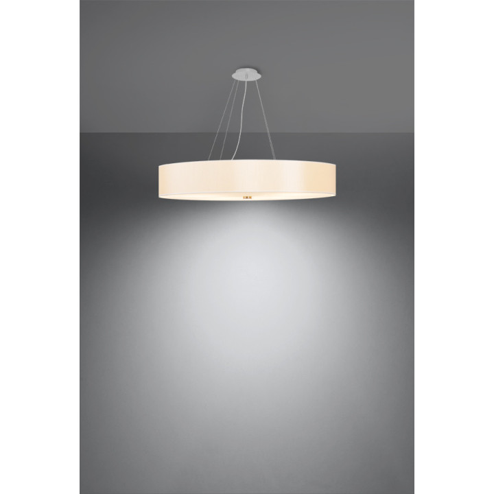 Żyrandol Sollux Ligthing Skala 70, rund, 70x70cm, E27 6x60W, weiß