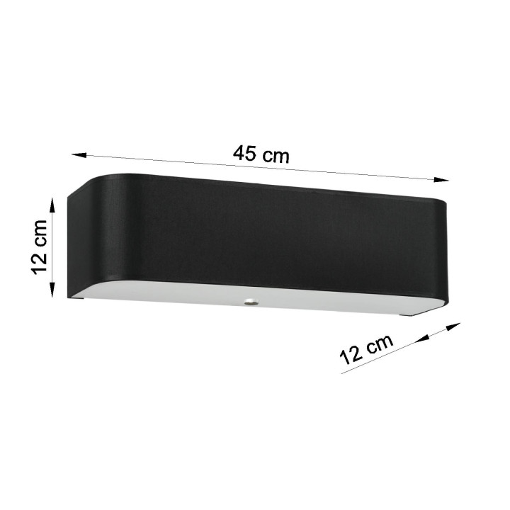 Wandleuchte Sollux Ligthing Lokko, 45x12cm, E14 2x60W, weiß