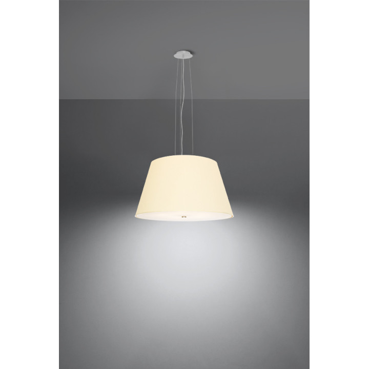Żyrandol Sollux Ligthing Urano 80, quadratisch, 80x80cm, E27 8x60W, weiß