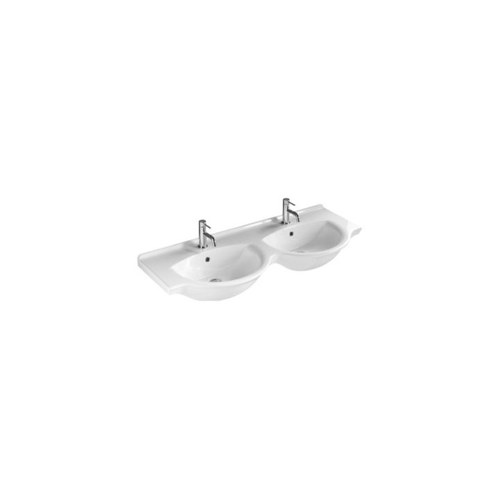 Umywalka Hatria Sophie Y0Q5 125x50 cm podwójna- sanitbuy.pl
